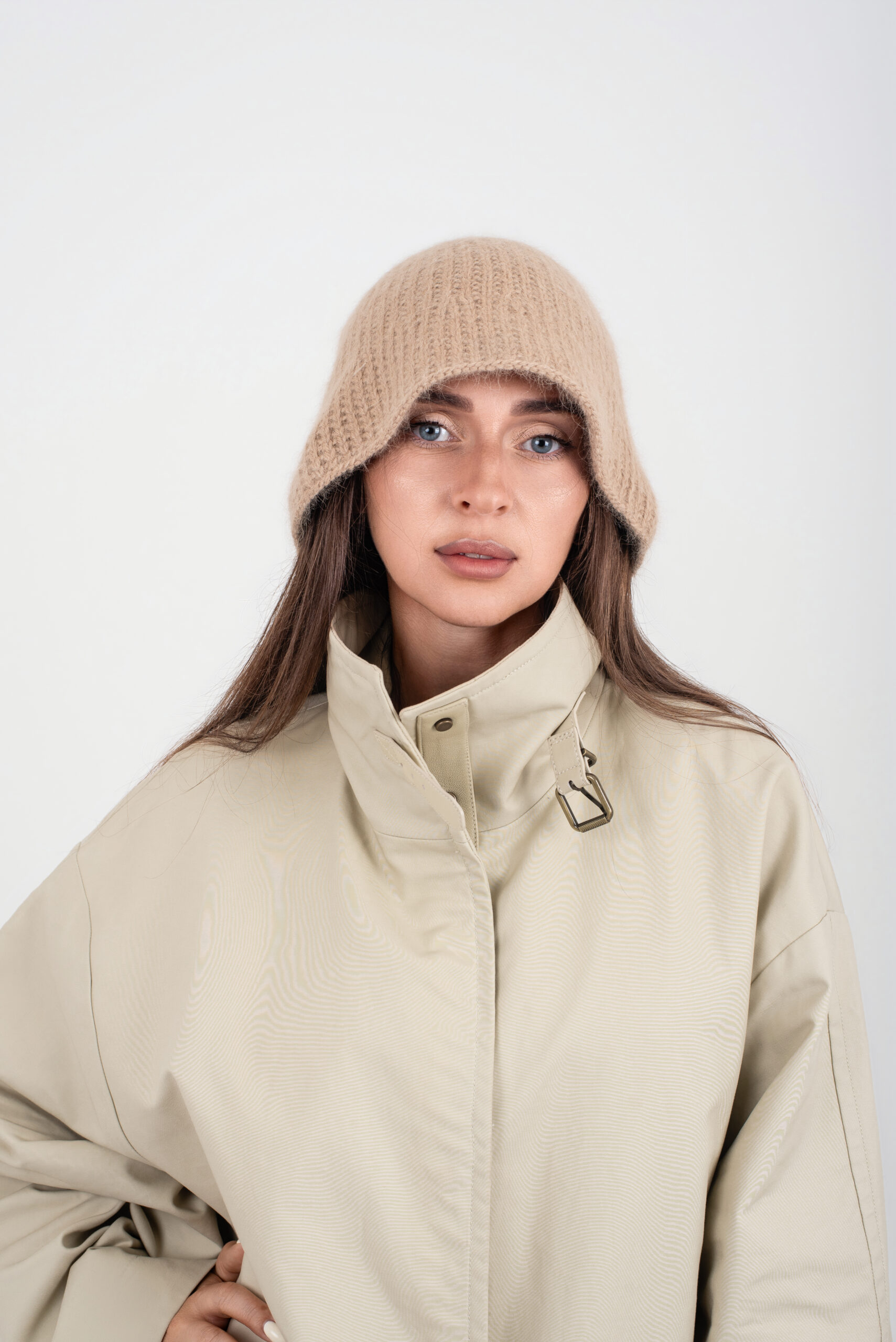 Панама “Cloche hat” | Бежевый — изображение 2